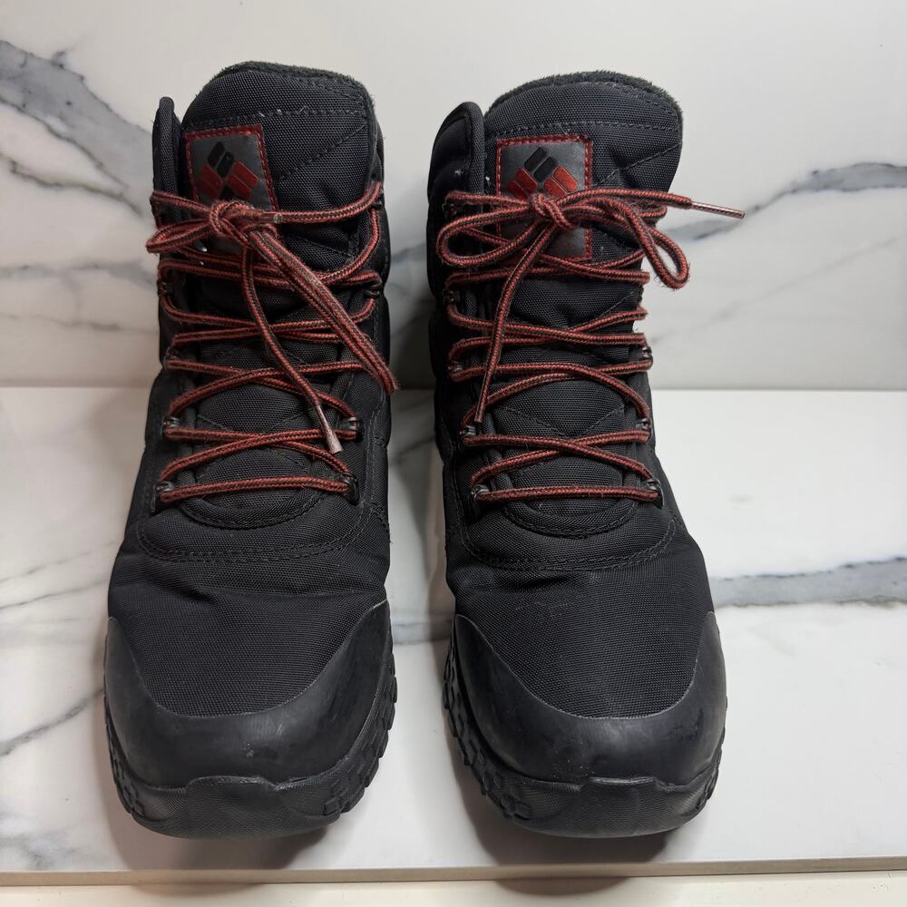 Columbia Mens Black Omni-Heat Fairbanks Boots Sz 10.5 Hiking Outdoors Waterproof - Picture 2 of 8